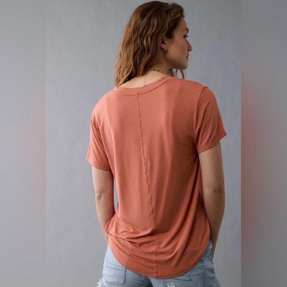 American Eagle Outfitters Orange Short Sleeve Relaxed Tee - Picture 2 of 5